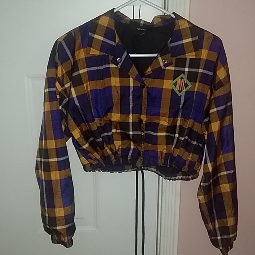 Cropped NYC Coach Jacket from FOREVER 21